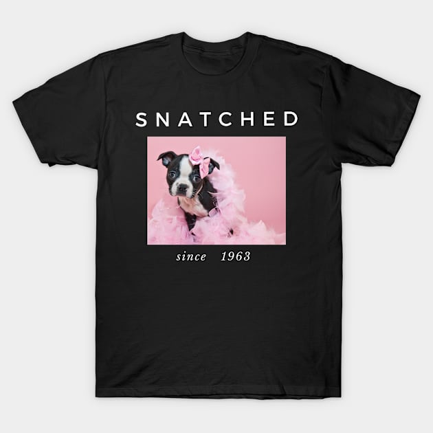 1963 Millennial Snatched Boston Terrier Dog Lover T-Shirt by familycuteycom